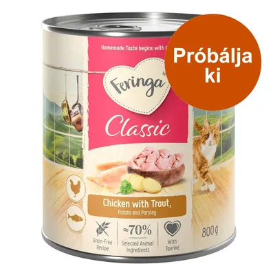 Feringa Classic Meat vegyes próbacsomag 6 x 800 g - Mix 1: szárnyas, bárány & nyúl, csirke & pisztráng