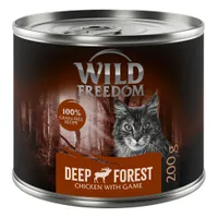Lot Wild Freedom Adult 12 x 200 g pour chat - Deep Forest - gibier & poulet