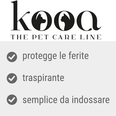 kooa THE PET CARE LINE. protegge le ferite, traspirante, semplice da indossare.