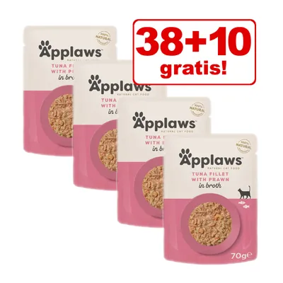 Applaws Tuna Fillet with Prawn in Broth kattenvoer, 70g zakjes. Actie: 38+10 gratis! 100% natural staat op de verpakking. Applaws Tuna Fillet with Prawn in Broth kattenvoer, 70g zakjes. Actie: 38+10 gratis! 100% natural staat op de verpakking.