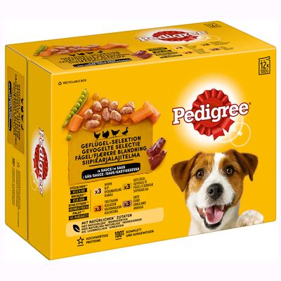 Pedigree Adult Fresh Pouches -monipakkaus 12 x 100 g siipikarjalajitelma