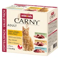 animonda Carny Maaltijdzakjes Voordeelpakket Kattenvoer 8 x 85 g - Gevogelte Mix (3 soorten) - 8 x 85 g