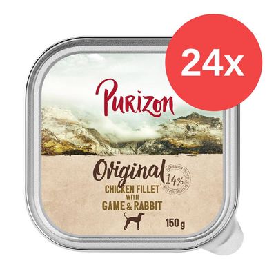 Sparpaket Purizon Original Adult Schalen 24 x 150 g Hühnerfilet mit Lachs
