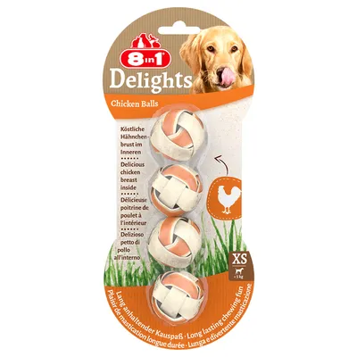 8in1 Delights Kauwballen kip - 4 stuks (36 g)