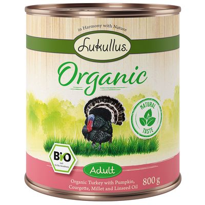 Lukullus Organic Adult Pute mit Zucchini (glutenfrei) 6 x 800 g