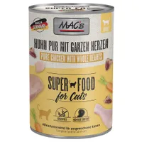 Ekonomipack: MAC's Cat kattfoder 24 x 400 g - Kyckling PUR med hela fjäderfähjärtan