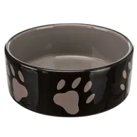 Gamelle Trixie en céramique, motif d'empreintes de pattes pour chien et chat - capacité : 0,3 L - 12 cm de diamètre