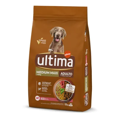 Ultima Medium / Maxi Adult con Manzo Crocchette per cani - 3 kg