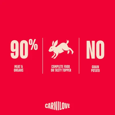 90% kød og organer, fuldfoder eller velsmagende topping, intet korn, ingen kartoffel. Carnilove. 90% kød og organer, fuldfoder eller velsmagende topping, intet korn, ingen kartoffel. Carnilove.