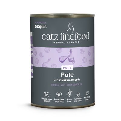 catz finefood Monoprotein zooplus 6 x 400 g krůtí