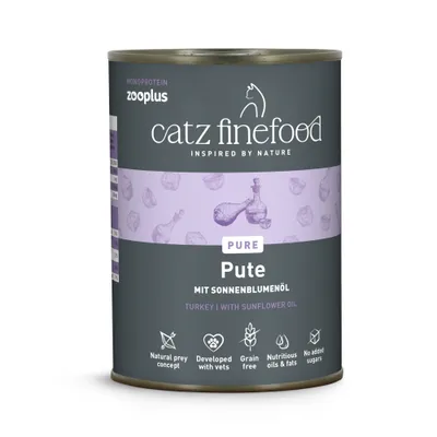 catz finefood Monoprotein Can 6 x 400g - cat wet food - Turkey catz finefood Monoprotein Can 6 x 400g - cat wet food - Turkey