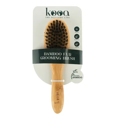 kooa Perie din bambus pentru îngrijirea blănii - L 22 x l 6 cm kooa Perie din bambus pentru îngrijirea blănii - L 22 x l 6 cm