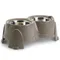 Savic Ergo Feeder Hondenbar - Lichtgrijs 2 x 850 ml, Hoogte 18,5 cm - Savic Ergo Feeder Hondenbar - Lichtgrijs