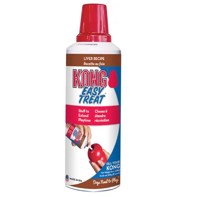 KONG Easy Treat ricetta al fegato, ripieno per giocattoli KONG. Peso netto: 226g. Made in USA. I cani hanno bisogno di tempo per giocare.