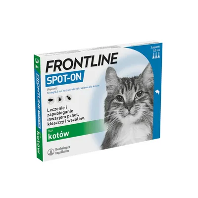 Frontline Spot-on dla kotów - 3 pipety x 0,5 ml