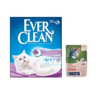 2 x 10 l Ever Clean® + 12 x 85 g Bozita Häppchen In Soße Kitten gratis!  - Lavender Klumpstreu + Lachs