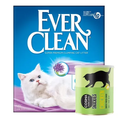 10 l Ever Clean® + 160 g Cosma Snackies Maxi Tube kyckling på köpet - Litterfree Paws 10 l Ever Clean® + 160 g Cosma Snackies Maxi Tube kyckling på köpet - Litterfree Paws