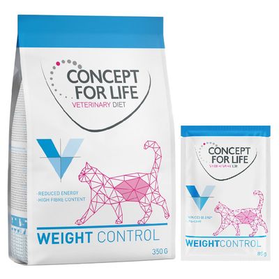 Kombi-Paket: Concept for Life Veterinary Diet Weight Control 350 g Trockenfutter + 12 x 85 g Nassfutter