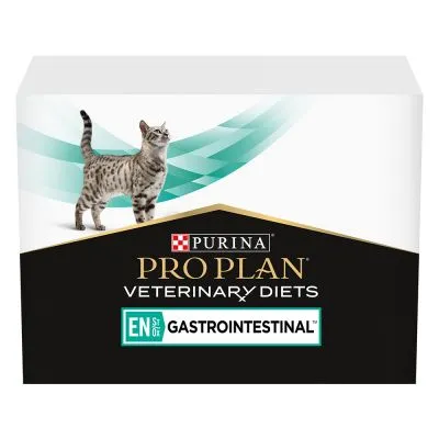 Confezione con gatto e testo: Purina Pro Plan Veterinary Diets EN St/Ox Gastrointestinal Confezione con gatto e testo: Purina Pro Plan Veterinary Diets EN St/Ox Gastrointestinal