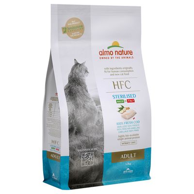 Almo Nature HFC Adult Sterilised Merluzzo fresco Crocchette per gatti 1,2 kg