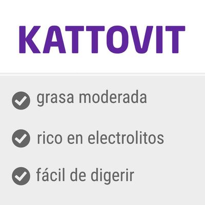KATTOVIT: grasa moderada, rico en electrolitos, fácil de digerir
