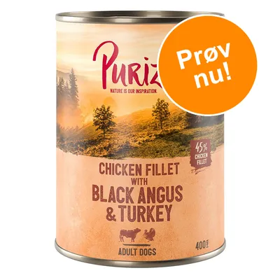 Purizon Chicken Fillet with Black Angus & Turkey, 45 % Chicken Fillet, Adult Dogs, 400 g. Prøv nu!