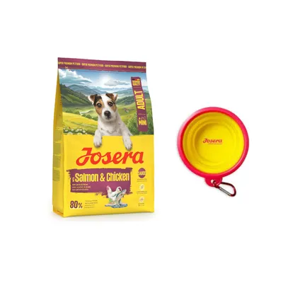 Josera Mini 900 g / 3 kg / 10 kg + Gamelle de voyage en silicone offerte ! - Adult saumon et poulet (10 kg)