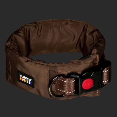 Rukka Halsband Puff - Größe L: 46 - 55 cm Halsumfang, cognac