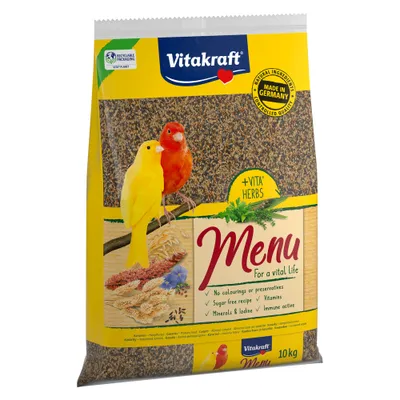 Vitakraft Menu med Vita Herbs, Made in Germany, utan färgämnen eller konserveringsmedel, sockerfri receptur, vitaminer, mineraler & jod, Immune active, 10 kg Vitakraft Menu med Vita Herbs, Made in Germany, utan färgämnen eller konserveringsmedel, sockerfri receptur, vitaminer, mineraler & jod, Immune active, 10 kg