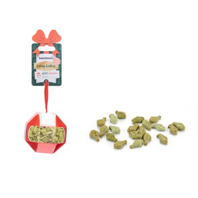 Beeztees Katzensnack Weihnachts-Katzenminz Cookies 30 g - Lachs