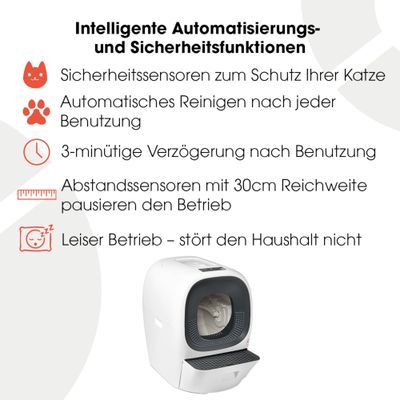 Cat Mate Smarte Katzentoilette mit App-Steuerung - weiß