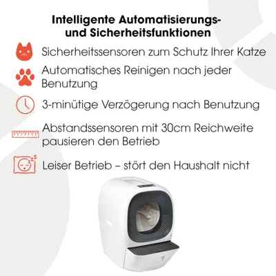 Cat Mate Smarte Katzentoilette mit App-Steuerung - weiss