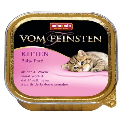 animonda Vom Feinsten Kitten Baby Paté, ab der 4. Woche, vanaf week 4, dal 4° settimana, à partir de la 4ème semaine. Obal s obrázkem kotěte.