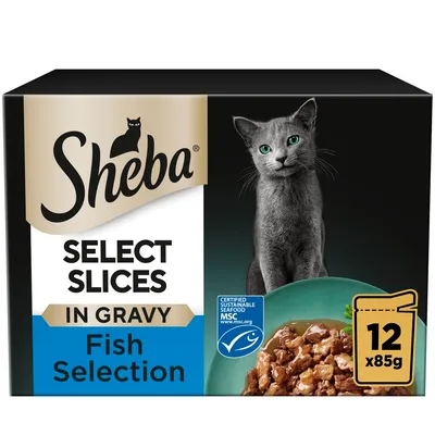 Økonomipakke: 96 x 85 g Sheba Selection portionsposer - Delikatesser i gelé Fjerkrævariation