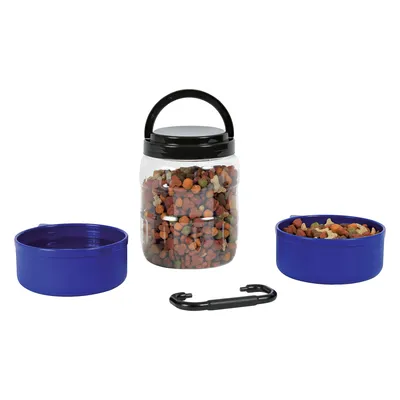 Trixie reseset foderförvaring + 2 skålar - 3-delat set (2 x 0,75 l + 1 x 2 l)