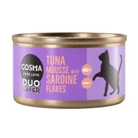 Cosma DUO Layer 6 x 70 g - Tonfiskmousse med sardinbitar