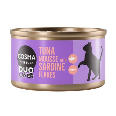 Cosma DUO Layer 6 x 70 g Mousse od tune s komadićima srdele