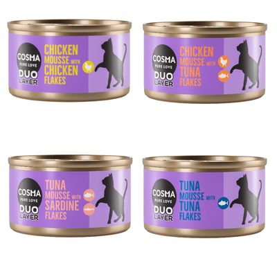 Sparpaket Cosma DUO Layer 24 x 70 g Mixpaket (4 Sorten)