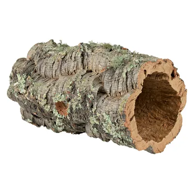 Természetes parafa cső moha és durva felület, terráriumokhoz búvóhelynek vagy dekorációnak alkalmas.