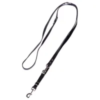 Laisse réglable et rivetée pour chien Heim, noir - L 240 x 2 cm