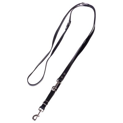 Laisse réglable et rivetée pour chien Heim, noir L 240 x 2 cm