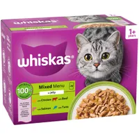 Whiskas 1+ Mixed Menu in Jelly - 40 x 85g