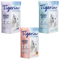 Gemengd Probeerpakket Tigerino Crystals Kattenbakvulling 3 x 5 l - Gemengd Probeerpakket Tigerino Crystals Kattenbakvulling