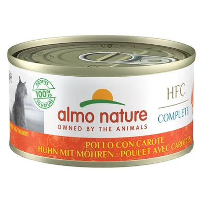 Almo Nature HFC Complete, csirke sárgarépával. Konzerv macskaeledel.