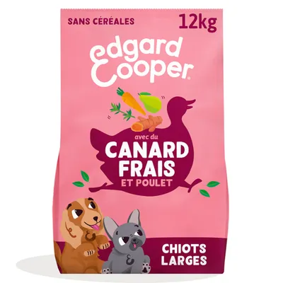 Edgard & Cooper Large Puppy Canard et poulet sans céréales