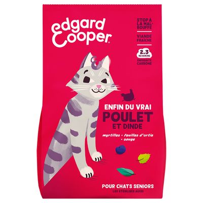 Edgard & Cooper Senior poulet, dinde pour chat 2 kg