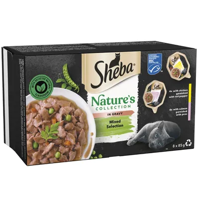 Sheba Nature's Collection Mixed Selection in Gravy - 8 x 85g Trays Sheba Nature's Collection Mixed Selection in Gravy - 8 x 85g Trays