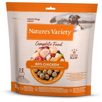 Nature's Variety Gevriesdroogd Compleetvoer voor Honden Mini Kip (120 g)