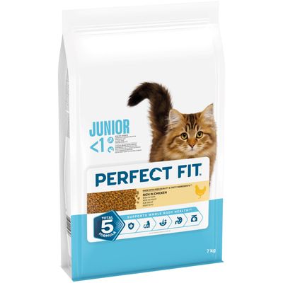 PERFECT FIT Junior <1, rich in chicken, dry food, Total 5 Formula, supports whole body health, 7 kg pouch.