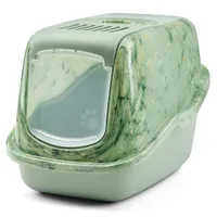 Savic cat litter box Nestor Marble - marble-amazonas green / botanical green